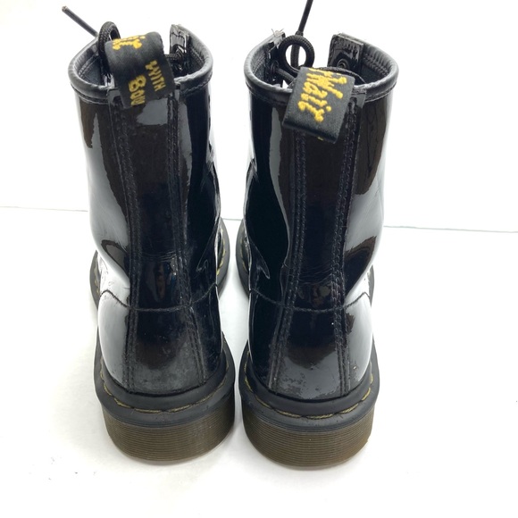 Dr. Martens Patent Leather Black Combat Boots Size 6 Air Wair Bouncing Soles - Picture 8 of 16